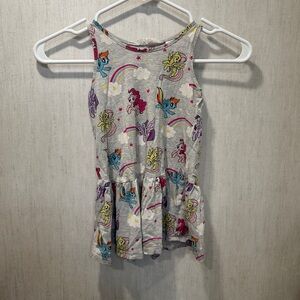 H&M My Little Pony Kids Casual Dress - Gray with Multicolor Print